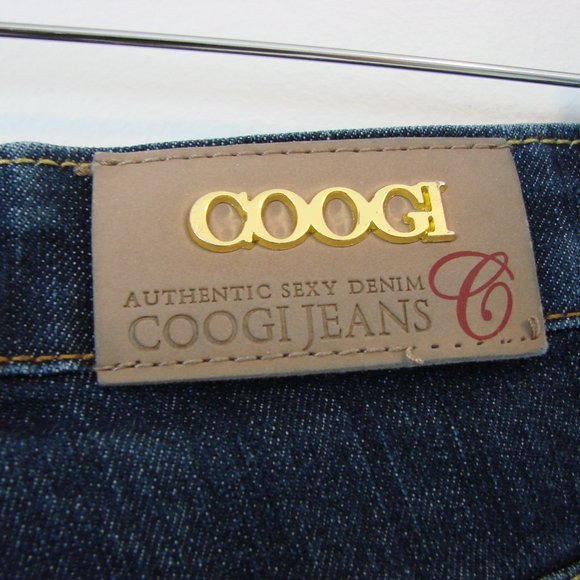 COOGI Bootcut Jeans Tall Dark Wash Stretch Embroidered Coogi Logo Size 12 - Picture 14 of 16